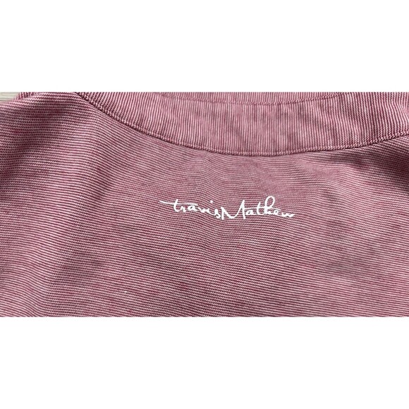 Travis Mathew Polo Shirt Adult Medium light Red Lightweight Golf Golfer Men - Picture 6 of 6